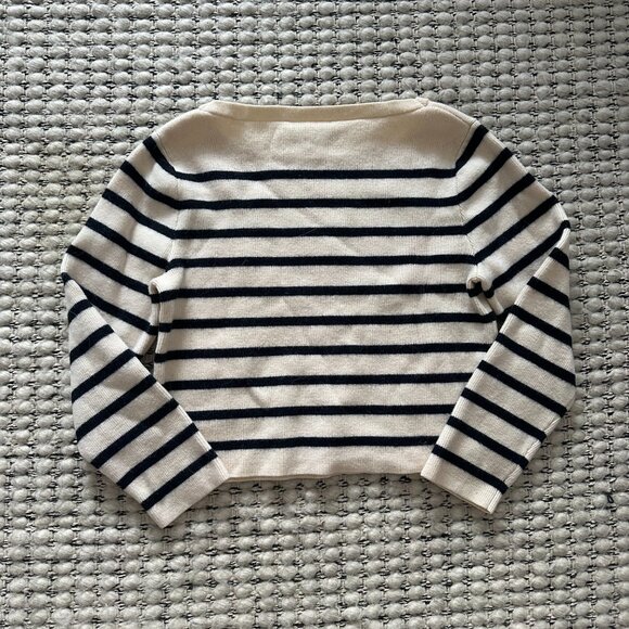 Cropped Striped Club Monaco Sweater - Picture 2 of 4